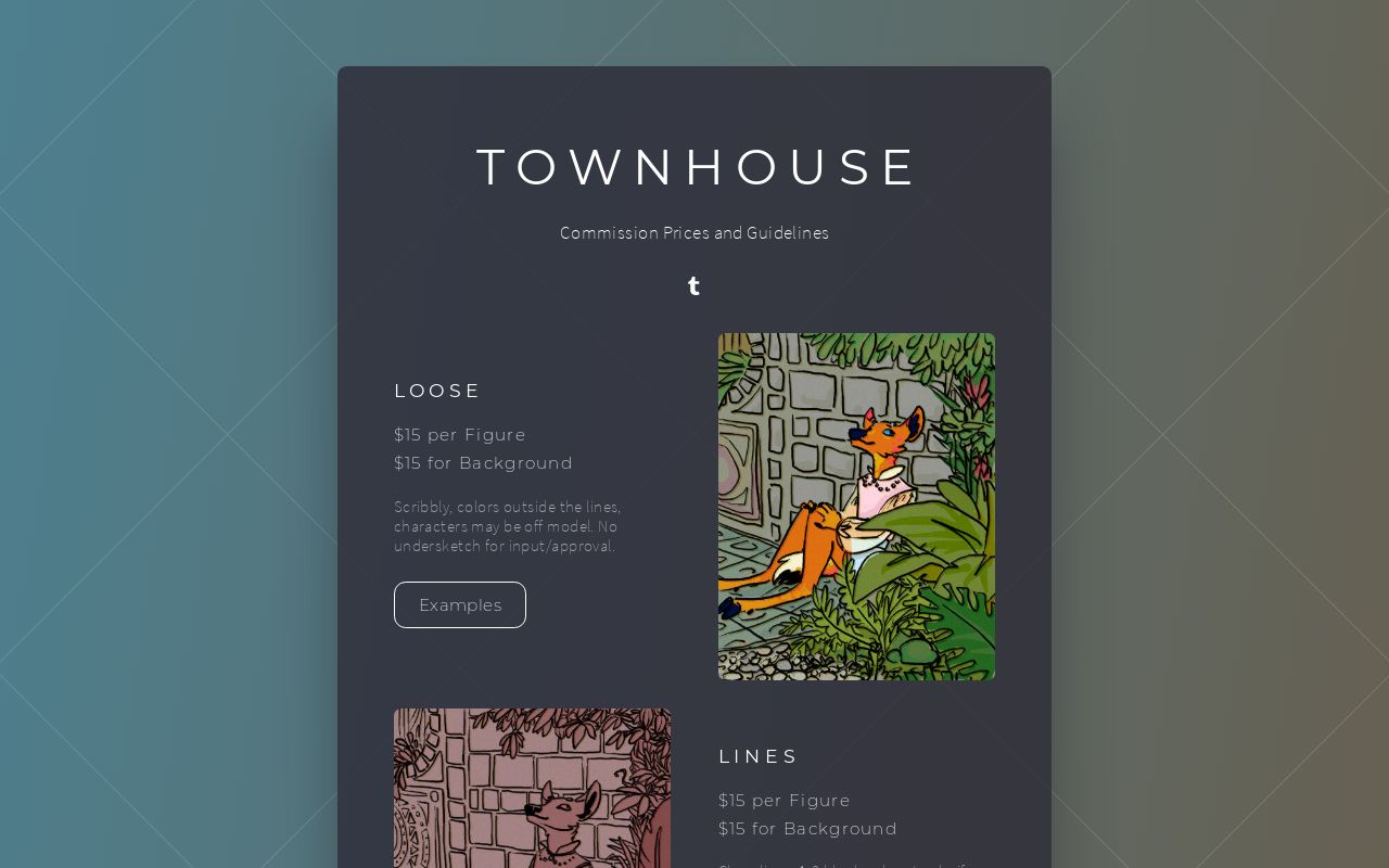 Carrd profile picture for @townhouse